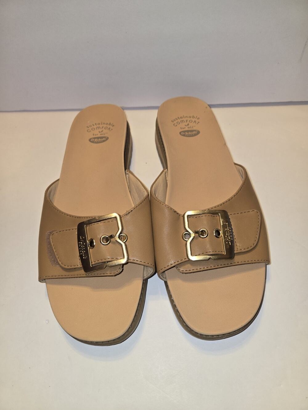 Dr. Scholl's Iconic Buckle Sandals Get it Movin Honey Brown US Womens Size 9.5